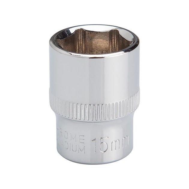 Головка шестигранная 3/8" 15мм Cr-V STORM INTERTOOL ET-0415, фото , изображение 2 | SNABZHENIE.com.ua Головка шестигранная 3/8" 15мм Cr-V STORM INTERTOOL ET-0415, фото , изображение 2 | SNABZHENIE.com.ua