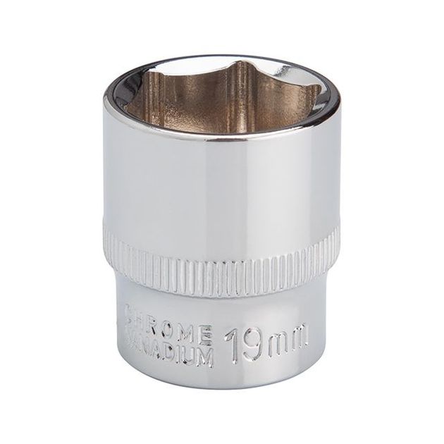 Головка шестигранная 3/8" 19мм Cr-V STORM INTERTOOL ET-0419, фото , изображение 2 | SNABZHENIE.com.ua Головка шестигранная 3/8" 19мм Cr-V STORM INTERTOOL ET-0419, фото , изображение 2 | SNABZHENIE.com.ua