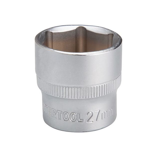 Головка шестигранная 1/2" 27мм INTERTOOL ET-2027, фото , изображение 2 | SNABZHENIE.com.ua