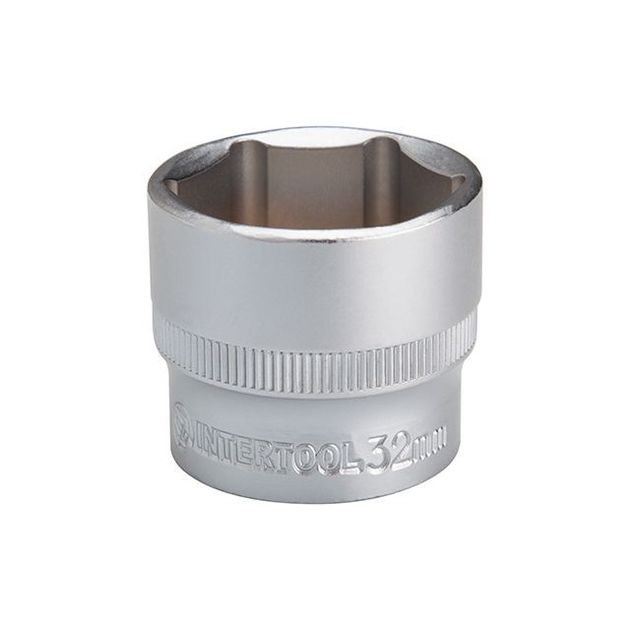 Головка шестигранная 1/2" 32мм INTERTOOL ET-2032, фото , изображение 2 | SNABZHENIE.com.ua