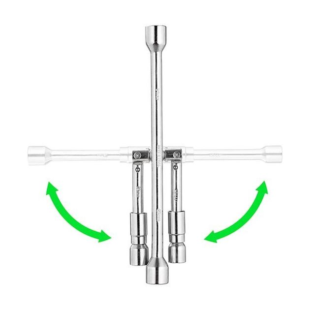 Ключ баллонный раскладной 17*19*21*23мм INTERTOOL HT-1596, фото , изображение 3 | SNABZHENIE.com.ua Ключ баллонный раскладной 17*19*21*23мм INTERTOOL HT-1596, фото , изображение 3 | SNABZHENIE.com.ua