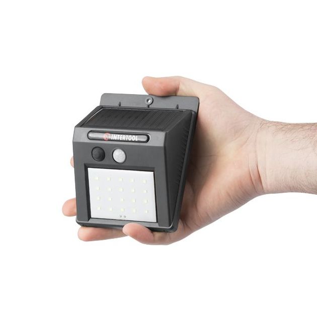 Светильник настенный аккумуляторный 20SMD с солнечной панелью INTERTOOL, фото , изображение 7 | SNABZHENIE.com.ua Светильник настенный аккумуляторный 20SMD с солнечной панелью INTERTOOL, фото , изображение 7 | SNABZHENIE.com.ua