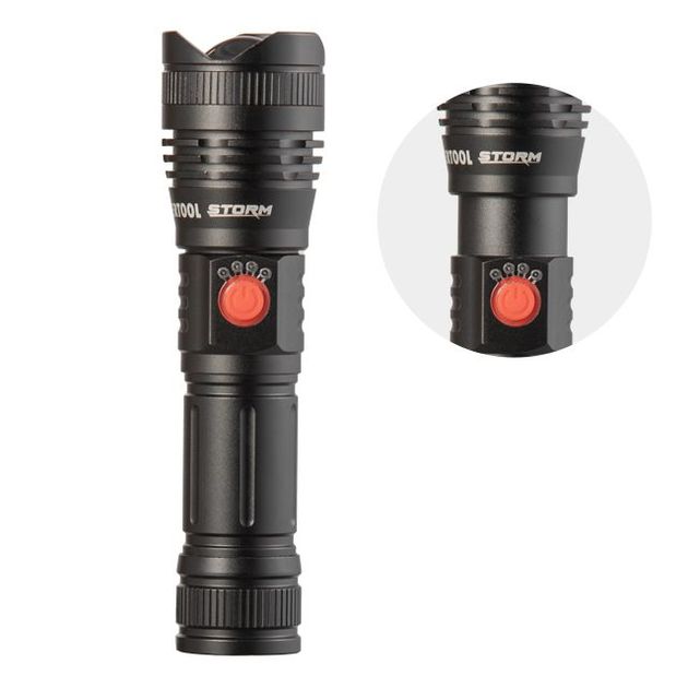 Фонарь ручной Alu 1200LM 3 режима STORM INTERTOOL LB-0130, фото , изображение 4 | SNABZHENIE.com.ua