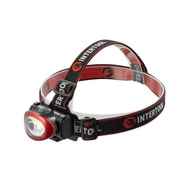 Фонарь налобный INTERTOOL LB-0304, светодиодный, 3 AAA, влагозащищенный, фото  | SNABZHENIE.com.ua