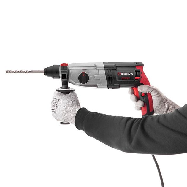 Перфоратор 1000 Вт, 3.2 Дж, 0-1300 об/мин, 0-5100 уд/мин, 3 режими, металевий корпус редуктора INTERTOOL WT-0172, фото , зображення 9 | SNABZHENIE.com.ua Перфоратор 1000 Вт, 3.2 Дж, 0-1300 об/мин, 0-5100 уд/мин, 3 режими, металевий корпус редуктора INTERTOOL WT-0172, фото , зображення 9 | SNABZHENIE.com.ua