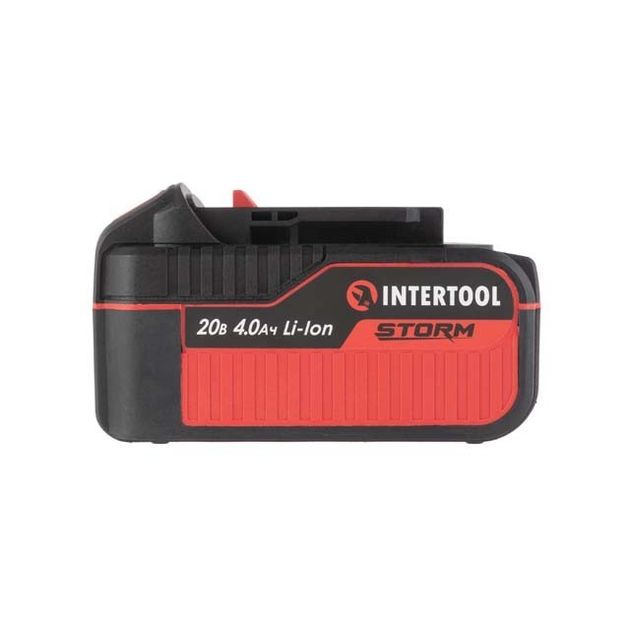 Акумулятор 20 В, Li-ion, 4.0 Ач, індикатор рівня заряду INTERTOOL WT-0341, фото , зображення 2 | SNABZHENIE.com.ua Акумулятор 20 В, Li-ion, 4.0 Ач, індикатор рівня заряду INTERTOOL WT-0341, фото , зображення 2 | SNABZHENIE.com.ua