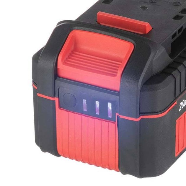 Акумулятор 20 В, Li-ion, 4.0 Ач, індикатор рівня заряду INTERTOOL WT-0341, фото , зображення 4 | SNABZHENIE.com.ua Акумулятор 20 В, Li-ion, 4.0 Ач, індикатор рівня заряду INTERTOOL WT-0341, фото , зображення 4 | SNABZHENIE.com.ua