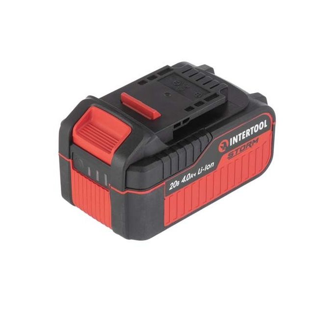 Аккумулятор 20 В, Li-ion, 4.0 Ач, индикатор уровня заряда INTERTOOL WT-0341, фото  | SNABZHENIE.com.ua
