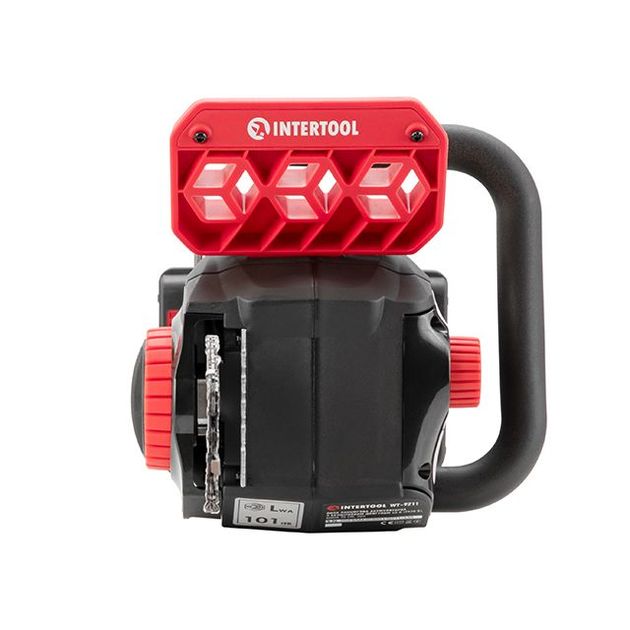 Цепна акумуляторна пила з безщітковим двигуном 40 В (2х20 В), шина 35 см, SDS-система натяжки ланцюга, без ЗУ і АКБ INTERTOOL WT-9211, фото , зображення 5 | SNABZHENIE.com.ua Цепна акумуляторна пила з безщітковим двигуном 40 В (2х20 В), шина 35 см, SDS-система натяжки ланцюга, без ЗУ і АКБ INTERTOOL WT-9211, фото , зображення 5 | SNABZHENIE.com.ua