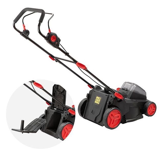 Газонокосилка акумуляторна з безщітковим двигуном 40 В (2х20В), 3500 об/хв, ширина захвату 370 мм, висота срезу 25-75 мм, контейнер 40 л, без ЗУ АКБ INTERTOOL WT-9216, фото , зображення 9 | SNABZHENIE.com.ua Газонокосилка акумуляторна з безщітковим двигуном 40 В (2х20В), 3500 об/хв, ширина захвату 370 мм, висота срезу 25-75 мм, контейнер 40 л, без ЗУ АКБ INTERTOOL WT-9216, фото , зображення 9 | SNABZHENIE.com.ua