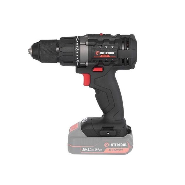 Аккумуляторная дрель-шуруповерт INTERTOOL WT-9351 20 В, 50 Нм, 0-450/0-1700 об/мин, 2-13 мм, без ЗУ и АКБ, фото , изображение 2 | SNABZHENIE.com.ua