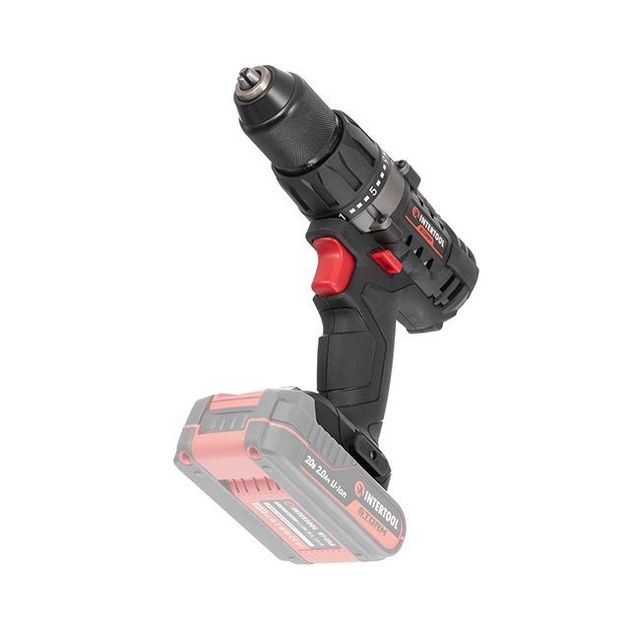 Аккумуляторная дрель-шуруповерт INTERTOOL WT-9351 20 В, 50 Нм, 0-450/0-1700 об/мин, 2-13 мм, без ЗУ и АКБ, фото , изображение 10 | SNABZHENIE.com.ua