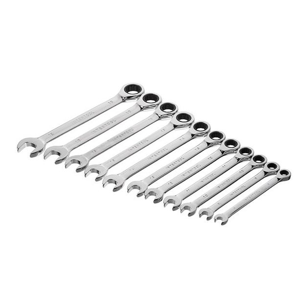 Набор ключей комбинированных с храповым механизмом 11 ед., 8-19 мм Cr-V; PROF DIN3113 INTERTOOL XT-1304, фото , изображение 3 | SNABZHENIE.com.ua Набор ключей комбинированных с храповым механизмом 11 ед., 8-19 мм Cr-V; PROF DIN3113 INTERTOOL XT-1304, фото , изображение 3 | SNABZHENIE.com.ua