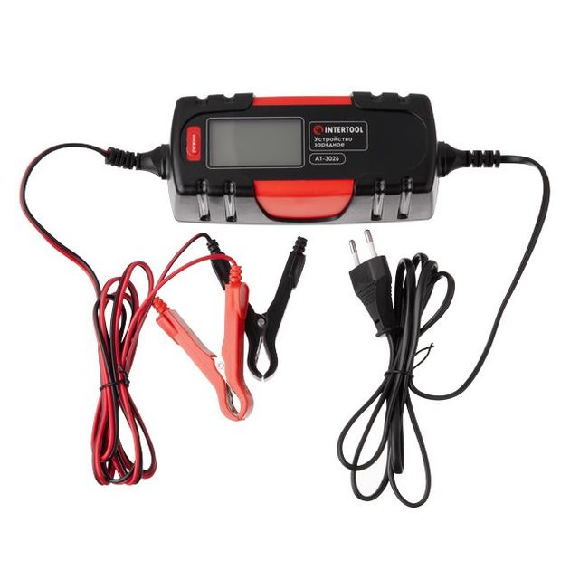 Зарядное устройство INTERTOOL AT-3026, 6/12 В, 1/4.5 А, дисплей, зимний режим, фото , изображение 2 | SNABZHENIE.com.ua