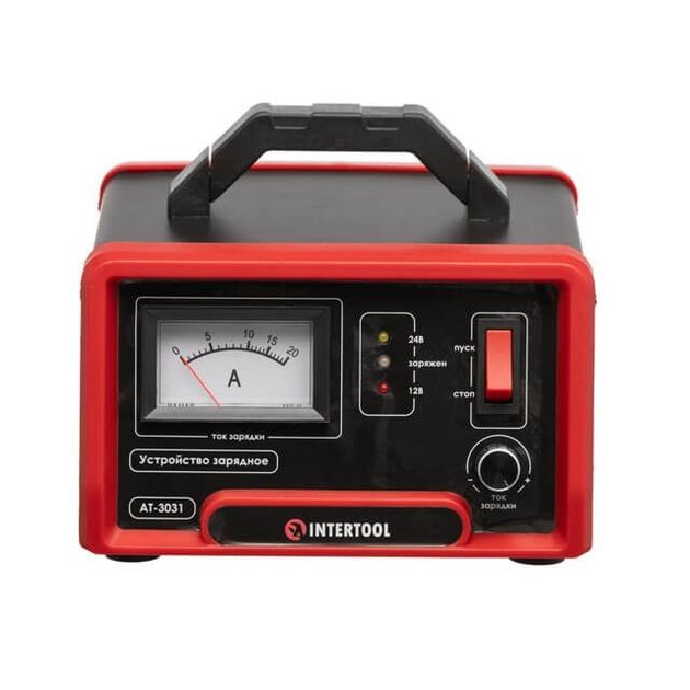 Зарядное устройство для аккумуляторов 12/24 В, 0-10 А, 6-150 Ач, INTERTOOL AT-3031, фото , изображение 4 | SNABZHENIE.com.ua