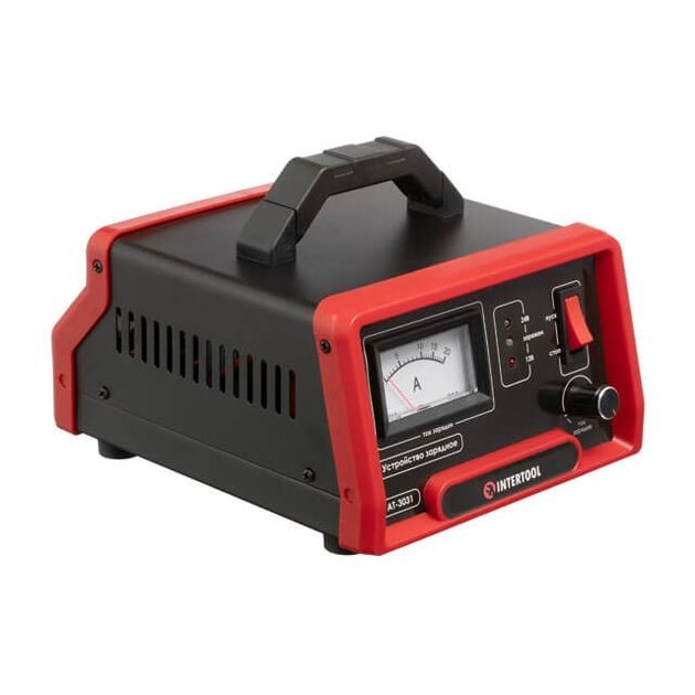 Зарядное устройство для аккумуляторов 12/24 В, 0-10 А, 6-150 Ач, INTERTOOL AT-3031, фото , изображение 5 | SNABZHENIE.com.ua