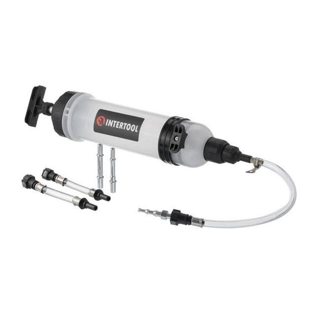 Шприц для технических жидкостей 1.5л с насадками INTERTOOL AT-3073, фото  | SNABZHENIE.com.ua