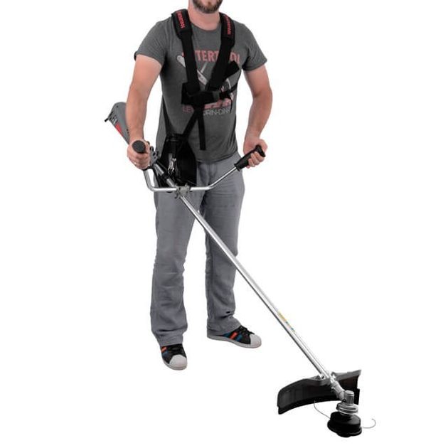 Електричний триммер INTERTOOL DT-2248, 1400 Вт, 230 В~50 Гц, 7500 об/мин, плавний пуск, діаметр обертання диска/лески 255/420 мм, котушка + 3-зубчастий ніж, фото , зображення 6 | SNABZHENIE.com.ua