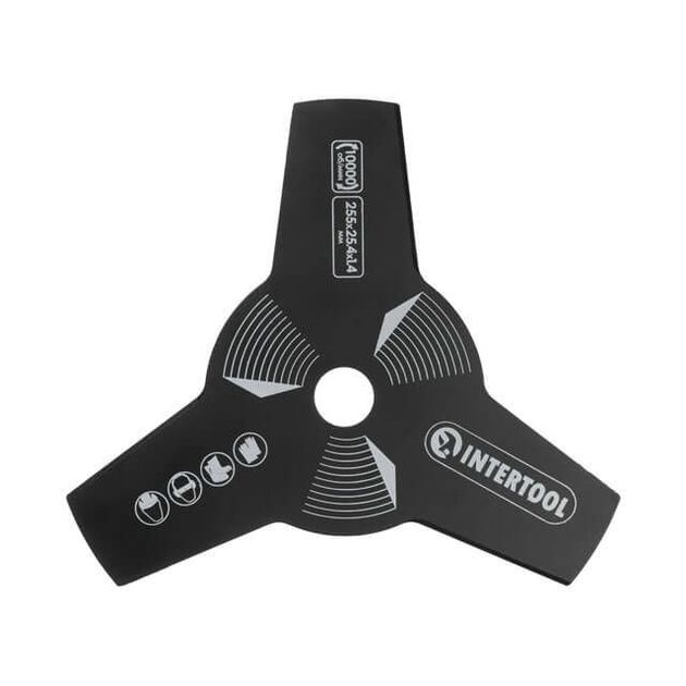 Нож триммера 3-зубчатый 255х25.4х1.4 мм INTERTOOL DT-2250, фото  | SNABZHENIE.com.ua