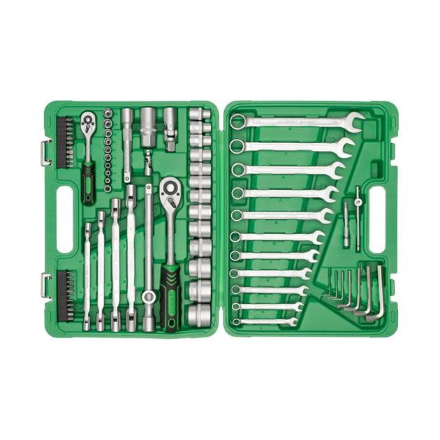 Набор инструментов INTERTOOL ET-6077SP 1/2" и 1/4", 77 ед., фото , изображение 2 | SNABZHENIE.com.ua