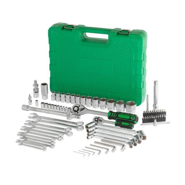 Набор инструментов INTERTOOL ET-6077SP 1/2" и 1/4", 77 ед., фото , изображение 3 | SNABZHENIE.com.ua