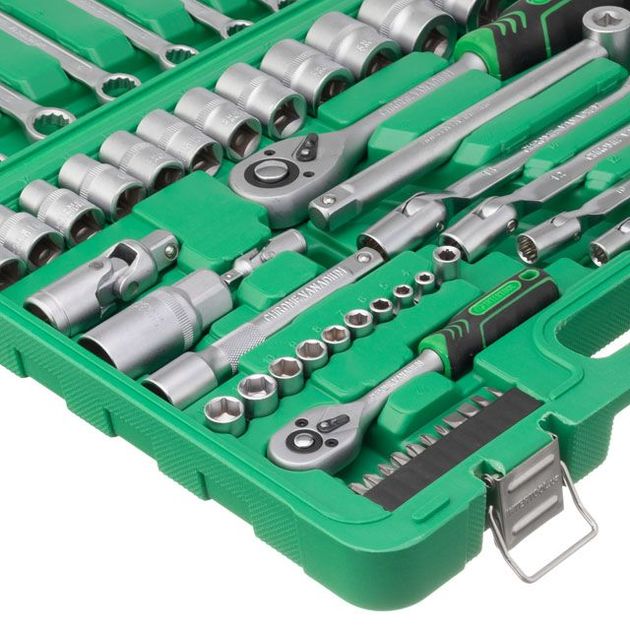 Набор инструментов INTERTOOL ET-6077SP 1/2" и 1/4", 77 ед., фото , изображение 9 | SNABZHENIE.com.ua