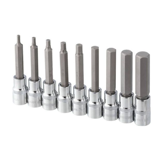 Набор бит HEX 1/2" 4-17, 100 мм, S2, INTERTOOL ET-8406, фото , изображение 5 | SNABZHENIE.com.ua Набор бит HEX 1/2" 4-17, 100 мм, S2, INTERTOOL ET-8406, фото , изображение 5 | SNABZHENIE.com.ua