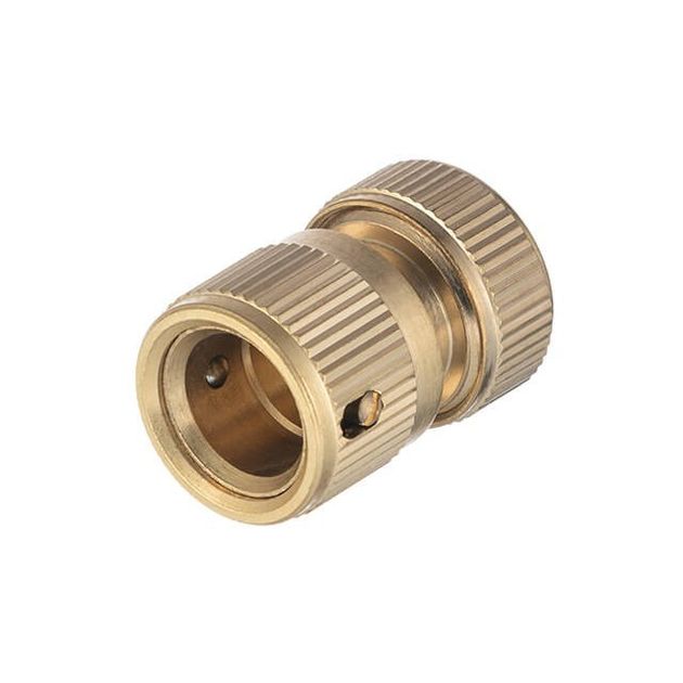 Коннектор латунный 1/2" на шланг 3/4" с аквастопом STORM INTERTOOL, фото  | SNABZHENIE.com.ua