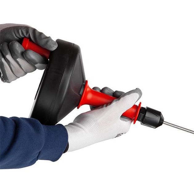 Инструмент для чистки труб, трос 6мм*4м, витой наконечник INTERTOOL, фото , изображение 4 | SNABZHENIE.com.ua