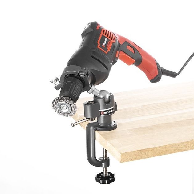 Держатель для дрелі універсальний, шарнірний 360 градусів INTERTOOL HT-0091, фото , зображення 4 | SNABZHENIE.com.ua Держатель для дрелі універсальний, шарнірний 360 градусів INTERTOOL HT-0091, фото , зображення 4 | SNABZHENIE.com.ua