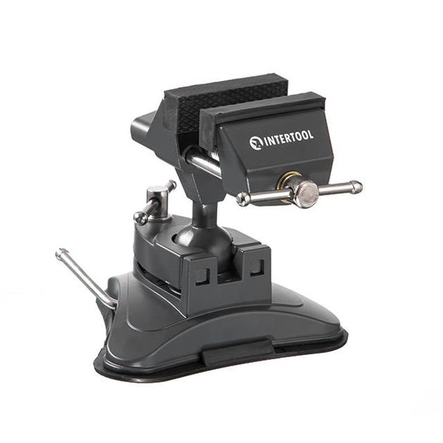 Тиски універсальні шарнірні 70 мм, 360°, вакуумне кріплення INTERTOOL HT-0096, фото , зображення 3 | SNABZHENIE.com.ua Тиски універсальні шарнірні 70 мм, 360°, вакуумне кріплення INTERTOOL HT-0096, фото , зображення 3 | SNABZHENIE.com.ua