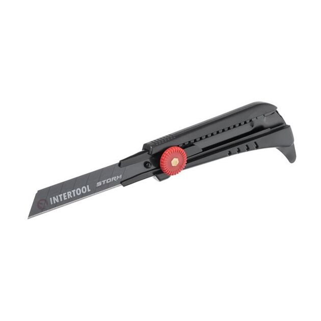 Нож сегментный Storm INTERTOOL HT-0539 18мм, метал. направляющая, фото , изображение 3 | SNABZHENIE.com.ua Нож сегментный Storm INTERTOOL HT-0539 18мм, метал. направляющая, фото , изображение 3 | SNABZHENIE.com.ua