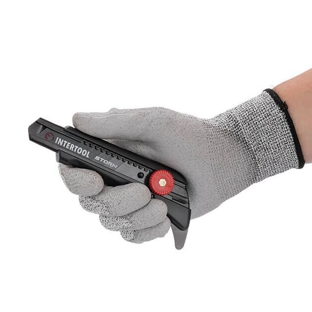 Нож сегментный Storm INTERTOOL HT-0539 18мм, метал. направляющая, фото , изображение 8 | SNABZHENIE.com.ua Нож сегментный Storm INTERTOOL HT-0539 18мм, метал. направляющая, фото , изображение 8 | SNABZHENIE.com.ua