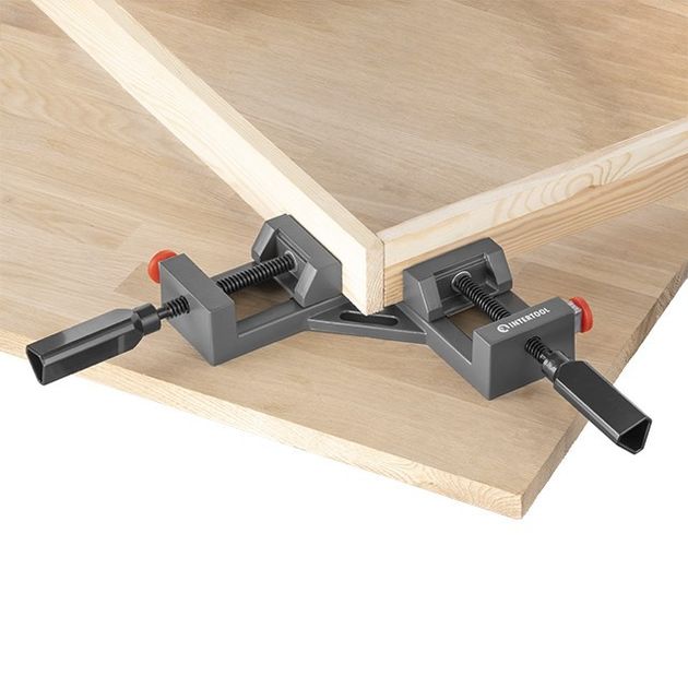 Угловая струбцина 90°, захват 65мм, быстрая фиксация INTERTOOL HT-6042, фото , изображение 3 | SNABZHENIE.com.ua