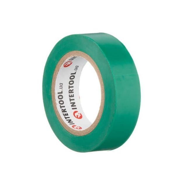 Изоляционная лента зеленая 0.15мм*17мм*10м INTERTOOL IT-0031, фото , изображение 3 | SNABZHENIE.com.ua Изоляционная лента зеленая 0.15мм*17мм*10м INTERTOOL IT-0031, фото , изображение 3 | SNABZHENIE.com.ua