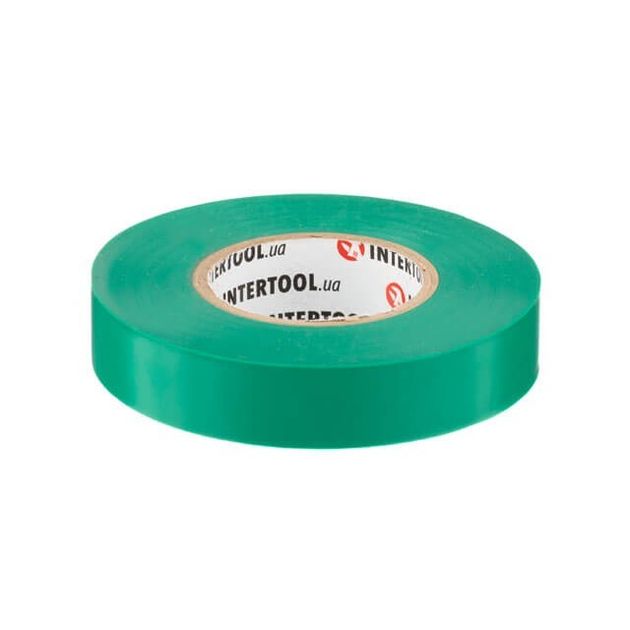 Изоляционная лента 0.15мм*17мм*25м зеленая INTERTOOL IT-0061, фото , изображение 2 | SNABZHENIE.com.ua Изоляционная лента 0.15мм*17мм*25м зеленая INTERTOOL IT-0061, фото , изображение 2 | SNABZHENIE.com.ua
