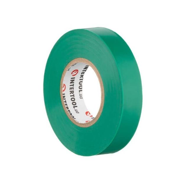 Изоляционная лента 0.15мм*17мм*25м зеленая INTERTOOL IT-0061, фото , изображение 3 | SNABZHENIE.com.ua Изоляционная лента 0.15мм*17мм*25м зеленая INTERTOOL IT-0061, фото , изображение 3 | SNABZHENIE.com.ua