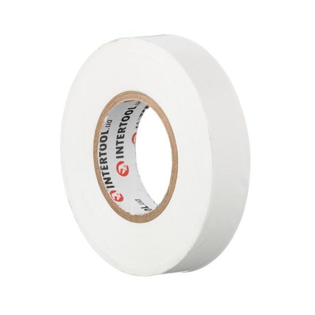 Лента ізоляційна 0.15мм*17мм*25м біла INTERTOOL IT-0063, фото , зображення 3 | SNABZHENIE.com.ua Лента ізоляційна 0.15мм*17мм*25м біла INTERTOOL IT-0063, фото , зображення 3 | SNABZHENIE.com.ua