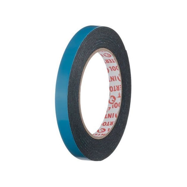 Двусторонняя клейкая лента 12мм*5м черная INTERTOOL KT-0811, фото  | SNABZHENIE.com.ua