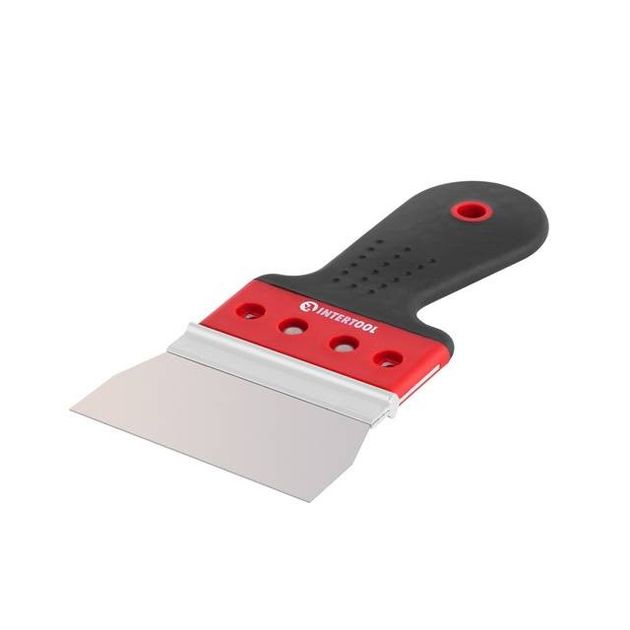 Шпатель з нержавіючої сталі 100мм Проф INTERTOOL KT-2670, фото , зображення 3 | SNABZHENIE.com.ua Шпатель з нержавіючої сталі 100мм Проф INTERTOOL KT-2670, фото , зображення 3 | SNABZHENIE.com.ua