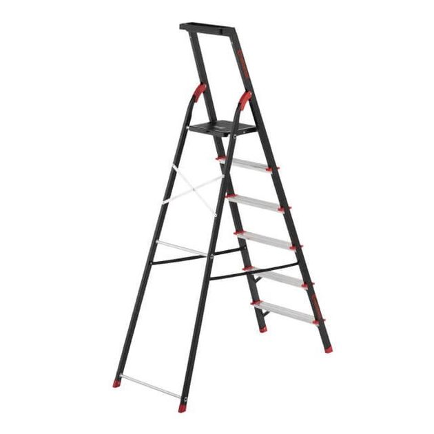 Стремянка 6 ступеней с лотком, стальной профиль, высота 1280мм, фото , изображение 2 | SNABZHENIE.com.ua Стремянка 6 ступеней с лотком, стальной профиль, высота 1280мм, фото , изображение 2 | SNABZHENIE.com.ua