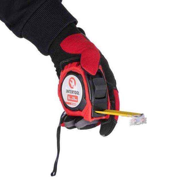 Рулетка 8м*25мм с фиксатором и магнитом INTERTOOL MT-0508, фото , изображение 6 | SNABZHENIE.com.ua Рулетка 8м*25мм с фиксатором и магнитом INTERTOOL MT-0508, фото , изображение 6 | SNABZHENIE.com.ua