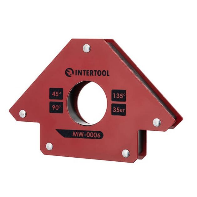 Держатель магнитный для сварки стрела, 45°, 90°, 135°, 35 кг, 110*120*25 мм INTERTOOL MW-0006, фото  | SNABZHENIE.com.ua