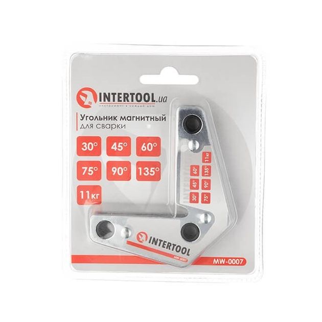 Магнітний кутник для зварювання, 15°, 60°, 90°, 120°, 11 кг, 75 85 мм INTERTOOL MW-0007, фото , зображення 4 | SNABZHENIE.com.ua