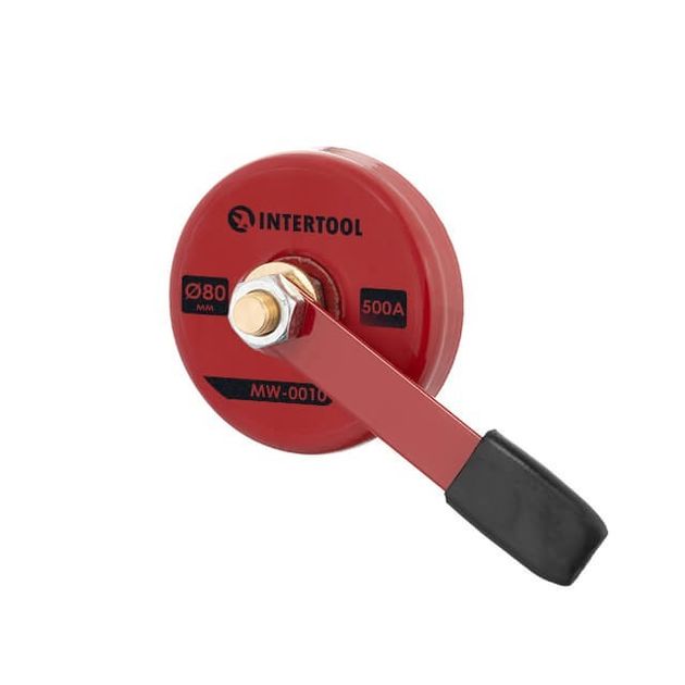 Контакт магнитный с рукояткой Ø80 мм 500 А INTERTOOL MW-0010, фото  | SNABZHENIE.com.ua