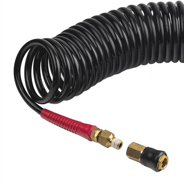 Шланг BLACK M-Flex 6.5x10мм, 10м, спиральный, с поворотным шарниром, фото , изображение 4 | SNABZHENIE.com.ua