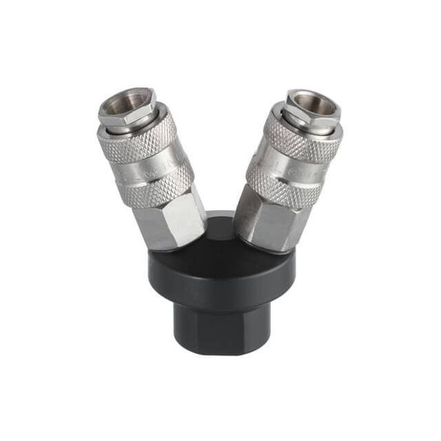 Разветвитель воздуха 1/4" на 2 выхода, V-образный, 10 bar INTERTOOL, фото  | SNABZHENIE.com.ua