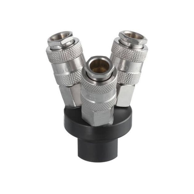 Разветвитель воздуха 1/4" на 3 выхода, W-образный, 10bar INTERTOOL, фото  | SNABZHENIE.com.ua