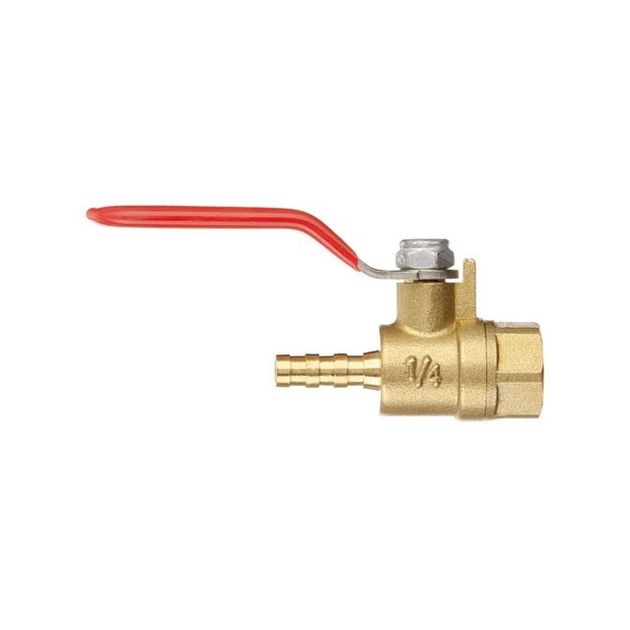 Кран шаровый латунный 1/4" для шланга 6 мм, STORM INTERTOOL PT-1885, фото , изображение 3 | SNABZHENIE.com.ua