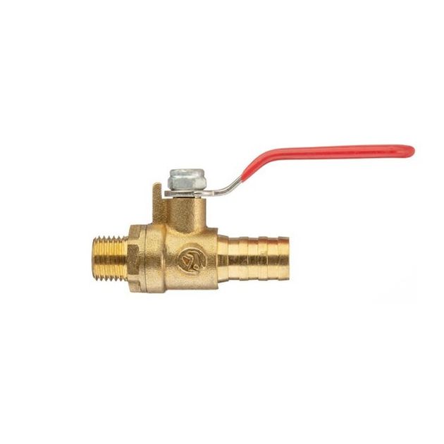 Кран шаровый воздушный латунный 1/4" на шланг 12мм, STORM INTERTOOL PT-1892, фото , изображение 2 | SNABZHENIE.com.ua